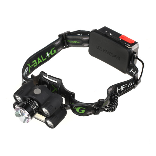 Bailong LED-Stirnlampe 5 LED + Cob inkl. Akku schwarz Bild 1