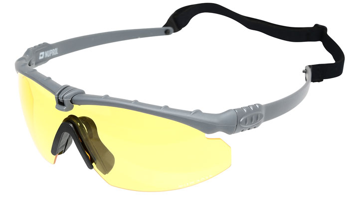 Nuprol Battle Pro Protective Airsoft Schutzbrille grau / gelb