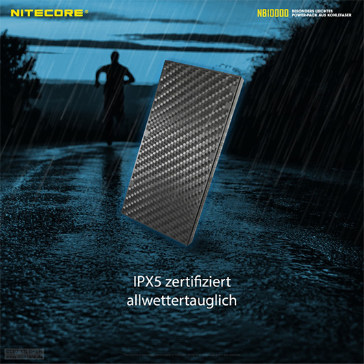 Nitecore Powerbank NB10000 GEN2 mit Carbongehuse 10000mAh Bild 4