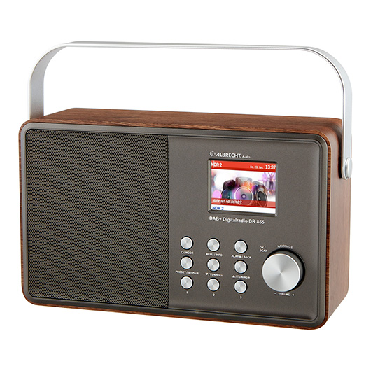 Albrecht DR855 Digitalradio DAB+/UKW/Bluetooth Lautsprecher mit Farbdisplay