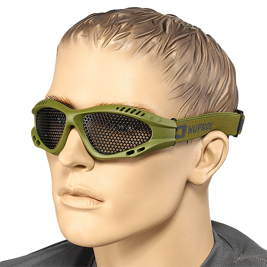 Nuprol Brille Shades Mesh Eye Protection Airsoft Gitterbrille oliv Bild 3