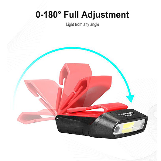 Klarus LED Cliplampe HC3 mit Sensor 100 ANSI Lumen schwarz/rot Bild 5