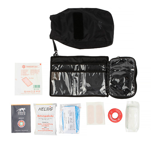 Tasmanian Tiger Erste Hilfe Set First Aid Basic WP 12 tlg. wasserdichter Beutel schwarz Bild 5