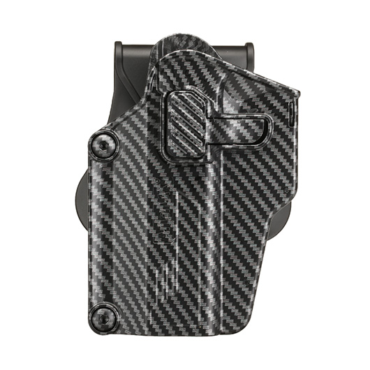 Amomax Per-Fit Universal Tactical Holster Polymer Paddle - passend fr ber 80 Pistolen Links Carbon-Design