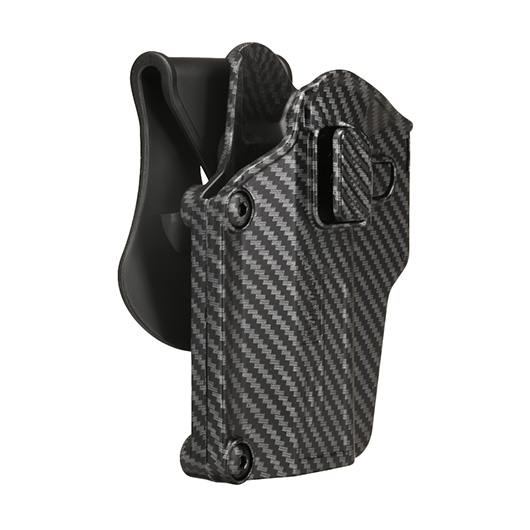 Amomax Per-Fit Universal Tactical Holster Polymer Paddle - passend fr ber 80 Pistolen Links Carbon-Design Bild 1