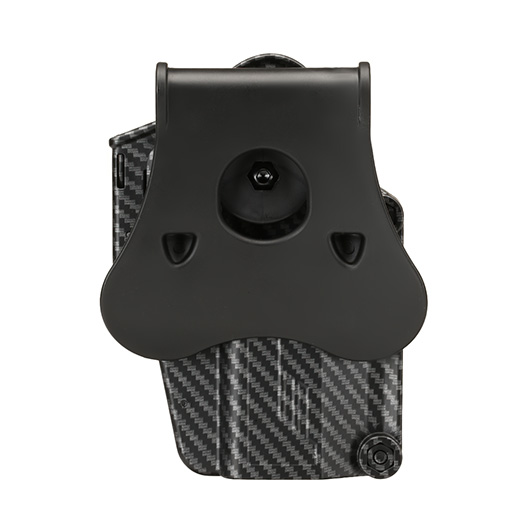 Amomax Per-Fit Universal Tactical Holster Polymer Paddle - passend fr ber 80 Pistolen Links Carbon-Design Bild 4