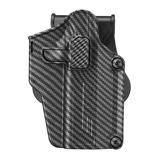 Amomax Per-Fit Universal Tactical Holster Polymer Paddle - passend fr ber 80 Pistolen Rechts Carbon-Design