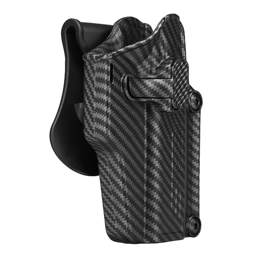 Amomax Per-Fit Universal Tactical Holster Polymer Paddle - passend fr ber 80 Pistolen Rechts Carbon-Design Bild 1