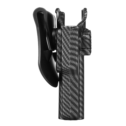 Amomax Per-Fit Universal Tactical Holster Polymer Paddle - passend fr ber 80 Pistolen Rechts Carbon-Design Bild 2