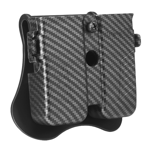 Amomax Doppel-Magazinholster Polymer Paddle f. Single- / Double-Stack Magazine Carbon-Design Bild 1