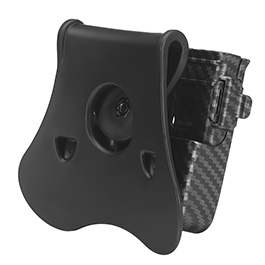 Amomax Doppel-Magazinholster Polymer Paddle f. Single- / Double-Stack Magazine Carbon-Design Bild 3