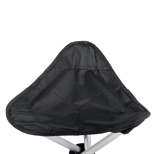 Basic Nature Dreibeinhocker Travelchair Sandwich klappbar schwarz Bild 2