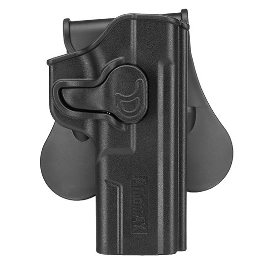 Amomax Tactical Holster Polymer Paddle fr Cyma CM.127 / ASG Challenger XP17 AEP Rechts schwarz