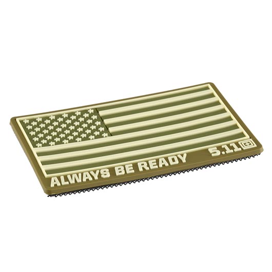 3D Rubber Patch mit Klettflche USA Flag coyote Bild 1