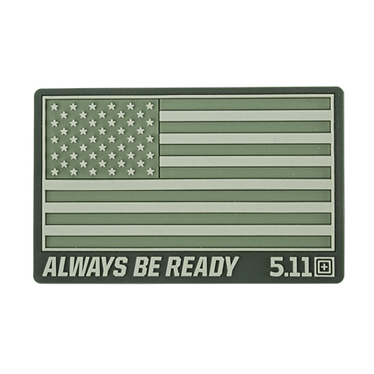 5.11 Tactical 3D Rubber Patch mit Klettflche USA Flag oliv