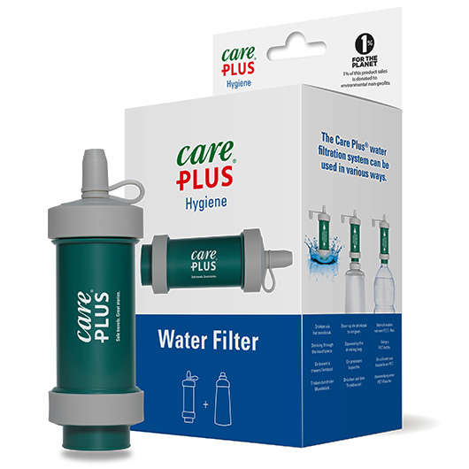 Care Plus Wasserfilter Jungle Green fr Outdoor, Reisen, Notfallvorsorge