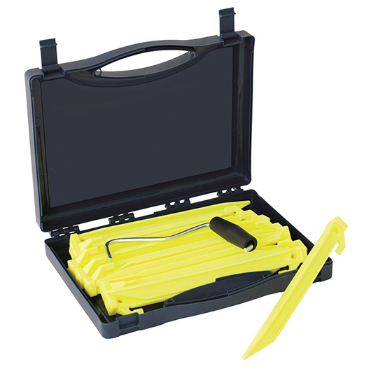 Outwell Zelthering Box Guyline Kunststoff 16-tlg. leuchtend gelb inkl. Koffer