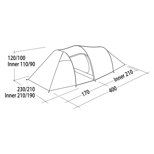 Easy Camp Zelt Magnetar 400 Rustic Green fr 4 Personen Bild 2