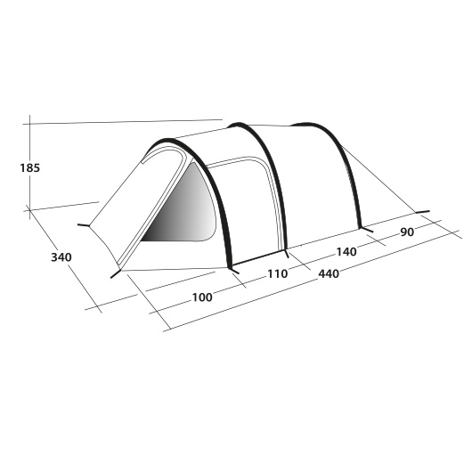 Outwell Zelt Earth 5 grau/blau fr 5 Personen Bild 3