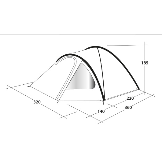 Outwell Zelt Cloud 5 blau/grau fr 5 Personen Bild 3