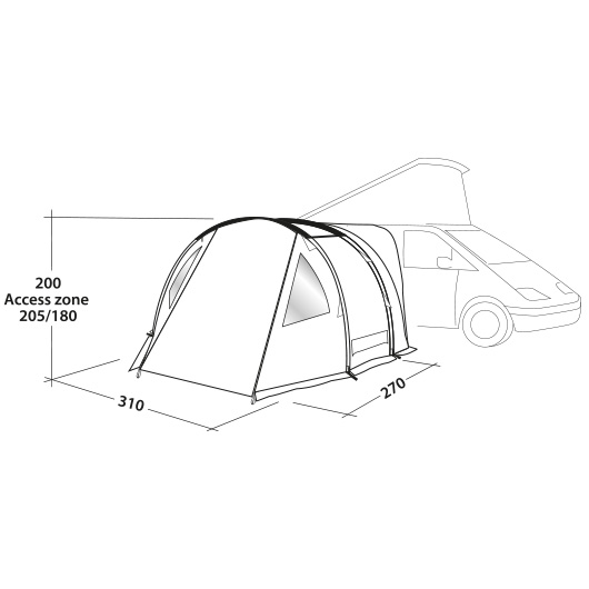 Easy Camp Busvorzelt Shamrock freistehend granite grey Bild 1