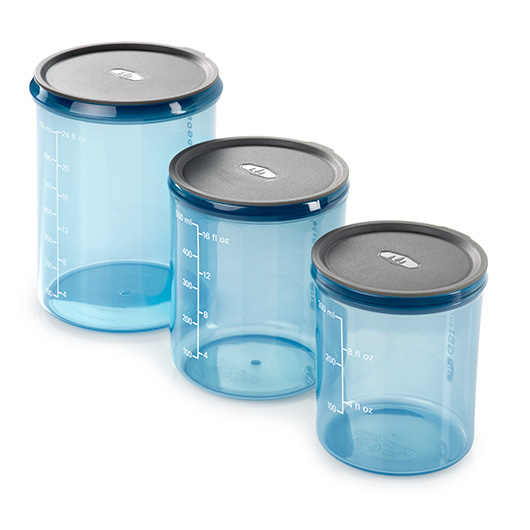 GSI Outdoors Aufbewahrungsbehälter Infinity 6-teilig blau transparent