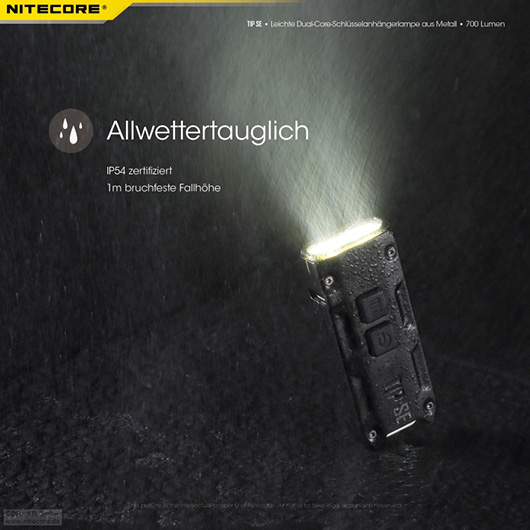 Nitecore LED-Schlssellampe TIP SE 700 Lumen USB grau Bild 1