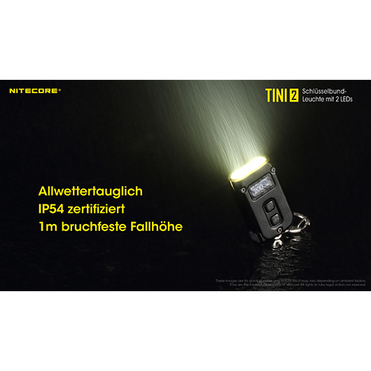 Nitecore LED-Schlssellampe TINI 2 500 Lumen USB grau Bild 10