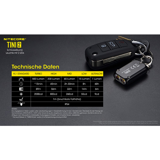 Nitecore LED-Schlssellampe TINI 2 500 Lumen USB grau Bild 11