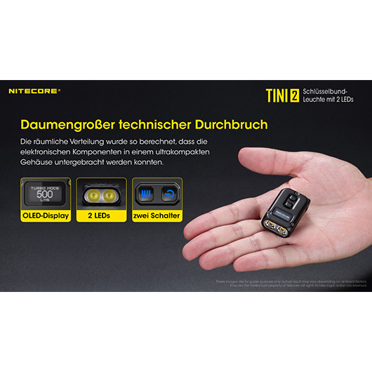 Nitecore LED-Schlssellampe TINI 2 500 Lumen USB grau Bild 4