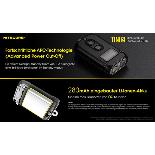 Nitecore LED-Schlssellampe TINI 2 500 Lumen USB grau Bild 5