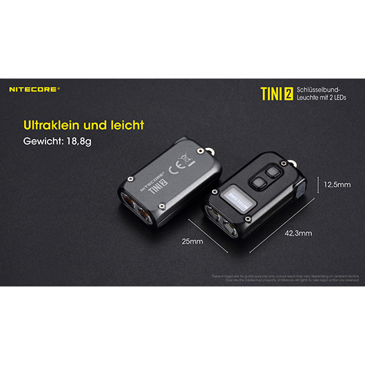 Nitecore TINI 2 500 Lumen Taschenlampe Bild 7