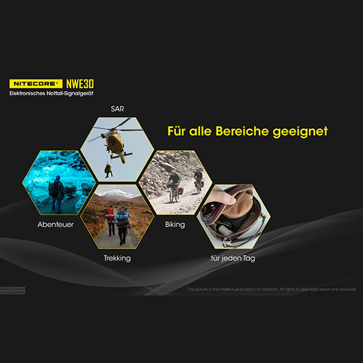 Nitecore NWE 30 elektrisches Notsignalgert 2000 Lumen 120dB Bild 11