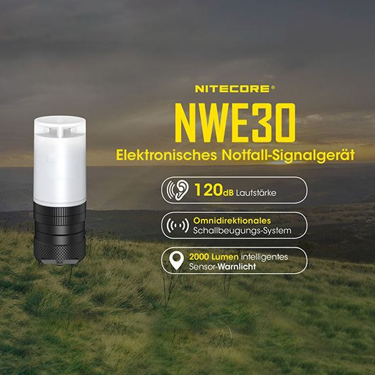 Nitecore NWE 30 elektrisches Notsignalgert 2000 Lumen 120dB Bild 5