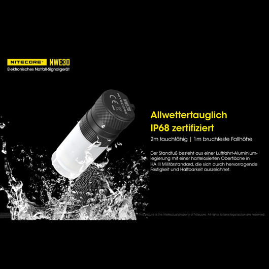 Nitecore NWE 30 elektrisches Notsignalgert 2000 Lumen 120dB Bild 9