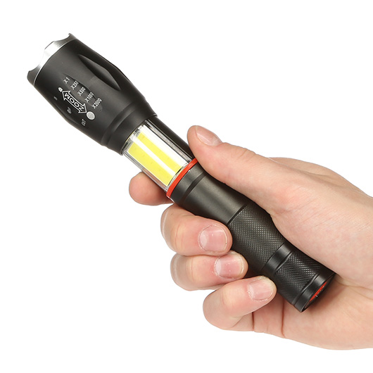 LED-Taschenlampe CQB mit Zoom Aluminium schwarz Bild 7