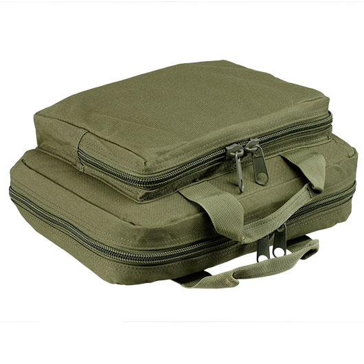 Coptex Doppel-Pistolentasche f�r zwei Waffen mit Au�entasche oliv Bild 6