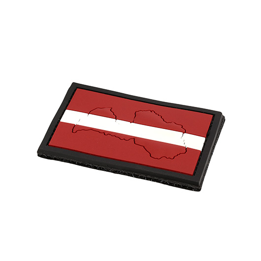 101 INC 3D Rubber Patch mit Klettflche Lettland mit Kontur fullcolor Bild 1