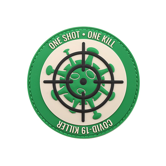 101 INC 3D Rubber Patch mit Klettflche Covid-19 Killer II grn/wei