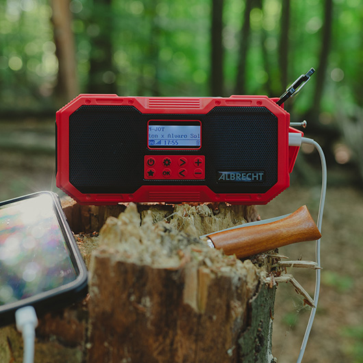 Notfall Outdoor-Kurbelradio, DAB,UKW, SOS-Alarm, PowerBank, Solar und Music Streaming per Bluetooth Bild 7