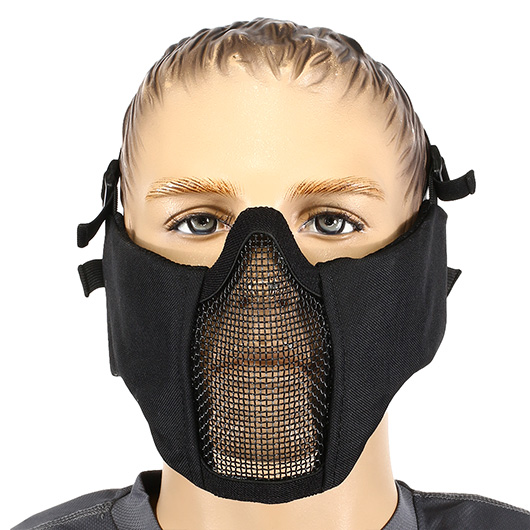 Nuprol Mesh Mask V5 Gittermaske Lower Face Shield mit Ohrabdeckung schwarz Bild 1