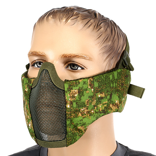 Nuprol Mesh Mask V5 Gittermaske Lower Face Shield mit Ohrabdeckung Digital Tropical