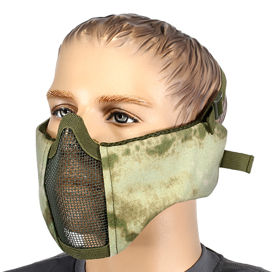 Nuprol Mesh Mask V5 Gittermaske Lower Face Shield mit Ohrabdeckung Foliage Green