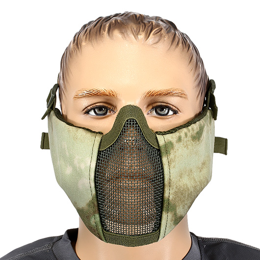 Nuprol Mesh Mask V5 Gittermaske Lower Face Shield mit Ohrabdeckung Foliage Green Bild 1