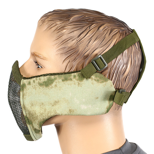 Nuprol Mesh Mask V5 Gittermaske Lower Face Shield mit Ohrabdeckung Foliage Green Bild 3