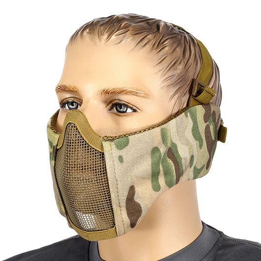 Nuprol Mesh Mask V5 Gittermaske Lower Face Shield mit Ohrabdeckung MC-Camo