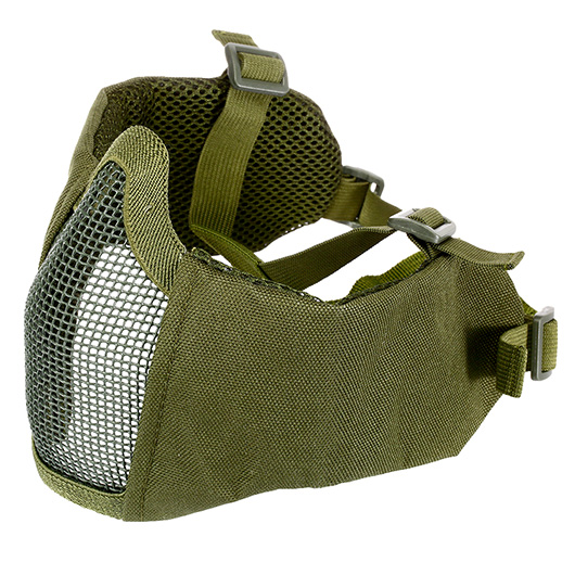 Nuprol Mesh Mask V5 Gittermaske Lower Face Shield mit Ohrabdeckung oliv Bild 4