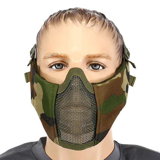 Nuprol Mesh Mask V5 Gittermaske Lower Face Shield mit Ohrabdeckung Woodland Bild 1