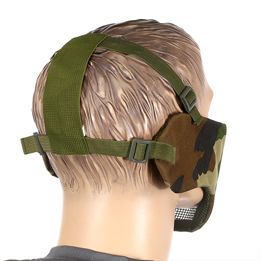 Nuprol Mesh Mask V5 Gittermaske Lower Face Shield mit Ohrabdeckung Woodland Bild 2