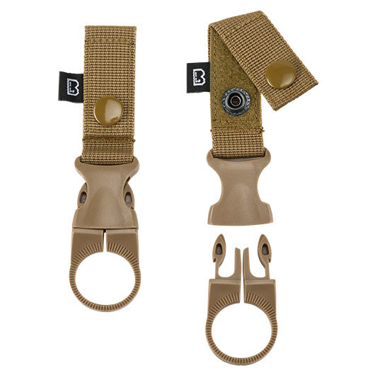 Brandit Grtelschlaufe mit Flaschenhalter 2er Pack camel